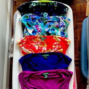 LOT OF 5 Lauren Ralph Lauren Jersey Bodycon Dresses in Size 0 (Ret $129 each)